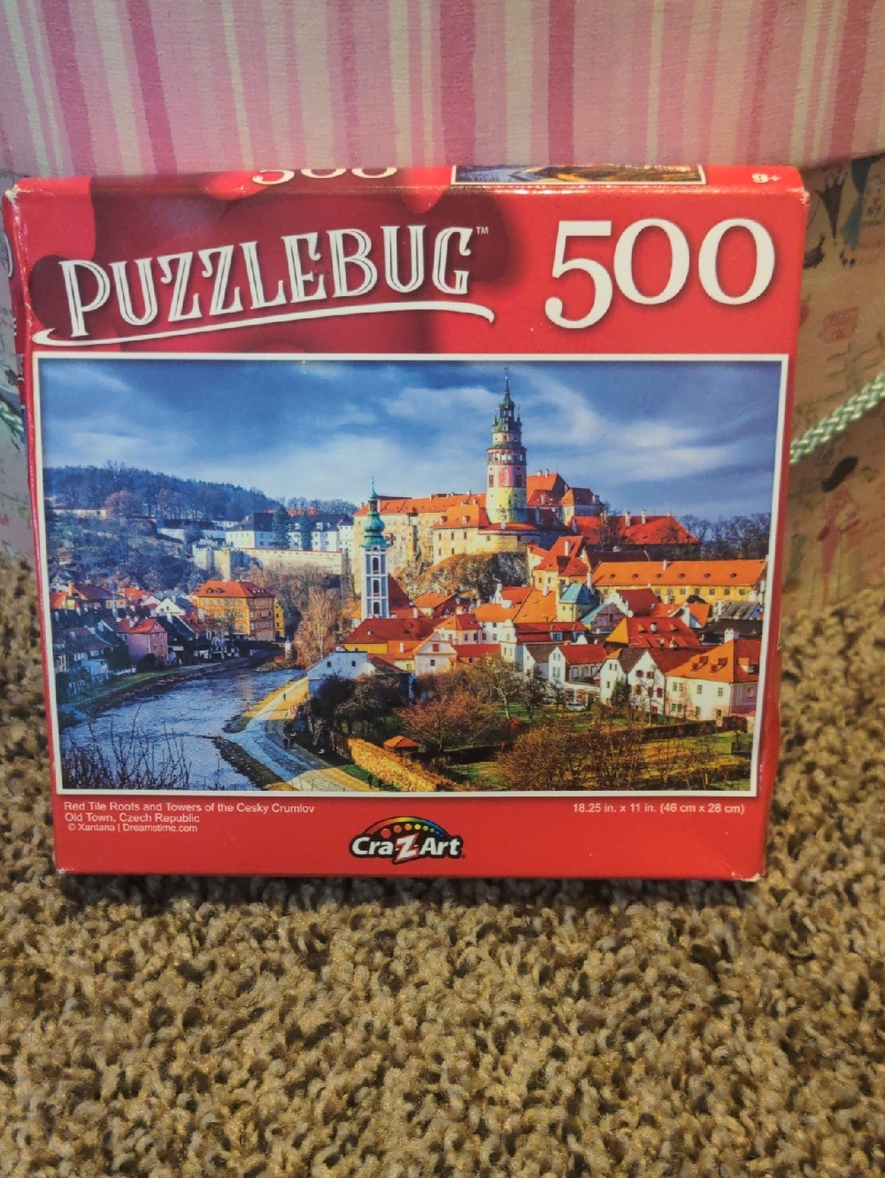 500 Piece Red Tile Roof & Towers Of The Casky Crumlov Old Town Czech Republic